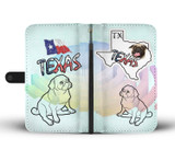 Cute Pug Print Wallet Case-Free Shipping-TX State