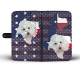 Cute Poodle Dog Print Wallet Case-Free Shipping-TX State