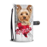Cute Yorkshire Terrier Print Wallet Case-Free Shipping- TX State