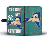 Golden Retriever Dog Print Wallet Case-Free Shipping-NY State