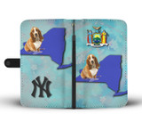 Basset Hound Dog Print Wallet Case-Free Shipping-NY State