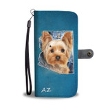 Cute Yorkshire Terrier Print Wallet Case-Free Shipping- AZ State