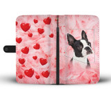 Lovely Boston Terrier Print Wallet Case- Free Shipping- AZ State