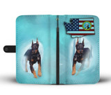 Doberman Pinscher Print Wallet Case-Free Shipping-WA State