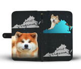 Akita Dog Print Wallet Case-Free Shipping-VA State