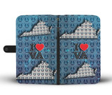 French Bulldog Pattern Print Wallet Case-Free Shipping-VA State