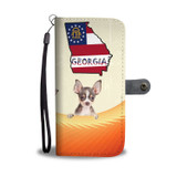 Cute Chihuahua Print Wallet Case-Free Shipping-GA State