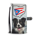 Border Collie Print Wallet Case-Free Shipping-OH State