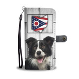 Cute Border Collie Print Wallet Case-Free Shipping-OH State