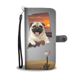Cute Pug Print Wallet Case-Free Shipping-IN State