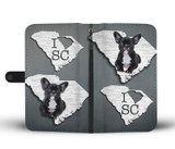 Cute French Bulldog Print Wallet Case-Free Shipping-SC State
