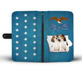 Cute Beagle Print Wallet Case- Free Shipping-IA State