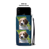 Cute Beagle Dog Print Wallet Case-Free Shipping-MO State