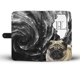 Pug Print Wallet Case-Free Shipping-IL State