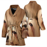 Lhasa Apso dog Print Women's Bath Robe-Free Shipping