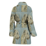 Irish Wolfhound Dog Patterns Print Women's Bath Robe-Free Shipping