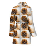 Amazing Tibetan Spaniel Patterns Print Women's Bath Robe-Free Shipping