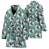 Lovely Havanese Dog Pattern Print Women's Bath Robe-Free Shipping