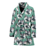 Lovely Havanese Dog Pattern Print Women's Bath Robe-Free Shipping