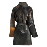 Belgian Tervuren Dog Print Women's Bath Robe-Free Shipping