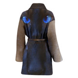 Amazing Siamese Cat Eyes Print Women's Bath Robe-Free Shipping