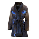 Amazing Siamese Cat Eyes Print Women's Bath Robe-Free Shipping
