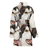 Alaskan Malamute Patterns Print Women's Bath Robe-Free Shipping