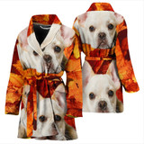 Lovely French Bulldog Print Women's Bath Robe-Free Shipping