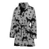 Belgian Malinois Dog Paws Pattern Print Women's Bath Robe-Free Shipping
