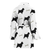 Norfolk Terrier Patterns Print Women's Bath Robe-Free Shipping