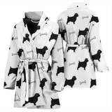 Norfolk Terrier Patterns Print Women's Bath Robe-Free Shipping