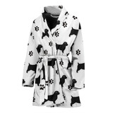 Norfolk Terrier With Paws Patterns Print Women's Bath Robe-Free Shipping