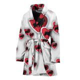 Norfolk Terrier In heart Print Women's Bath Robe-Free Shipping