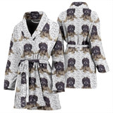 Amazing Affenpinscher Dog Pattern Print Women's Bath Robe-Free Shipping