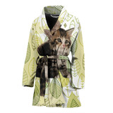 Siberian cat Print Women's Bath Robe-Free Shipping