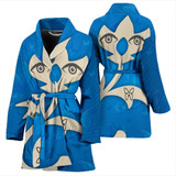 Amazing Flower Eyes Print Women's Bath Robe-Free Shipping