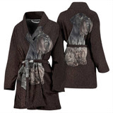 Cesky Terrier Dog Print Women's Bath Robe-Free Shipping Cesky Terrier Dog Print Women's Bath Robe-Free Shipping