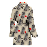 Cesky Terrier Patterns Print Women's Bath Robe-Free Shipping