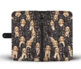 Cocker Spaniel In Lots Print Wallet Case-Free Shipping