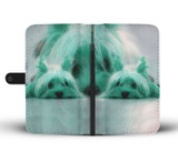 Cute Yorkshire Terrier Print Wallet Case-Free Shipping