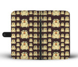 Cartoonized Bulldog Pattern Print Wallet Case-Free Shipping