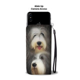 Bearded Collie Dog Print Wallet Case-Free Shipping