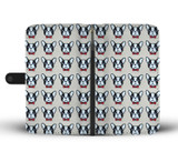 Cute French Bulldog Pattern Print Wallet Case-Free Shipping