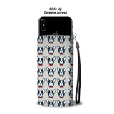 Cute French Bulldog Pattern Print Wallet Case-Free Shipping