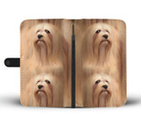 Cute Lhasa Apso Dog Print Wallet Case-Free Shipping