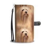 Cute Lhasa Apso Dog Print Wallet Case-Free Shipping