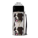 Cute Border Collie Dog Print Wallet Case-Free Shipping
