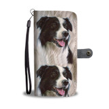Cute Border Collie Dog Print Wallet Case-Free Shipping