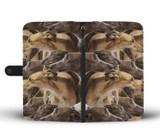 Greyhound Dog In Lots Print Wallet Case-Free Shipping