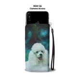 Cute Poodle Print Wallet Case-Free Shipping